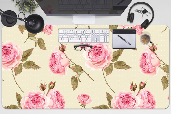 PVC Schreibtischmatte Englische Rosen