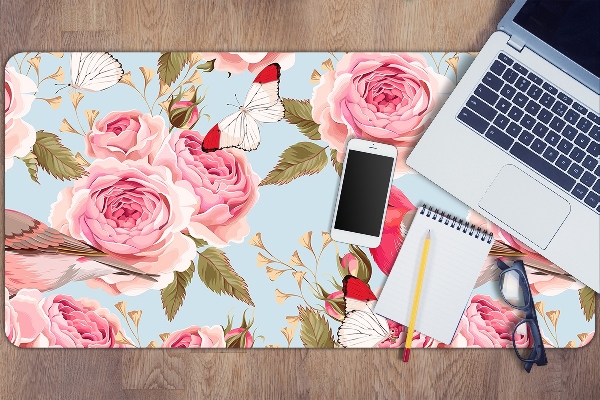Büro-Schreibtischmatte Englische Rosen