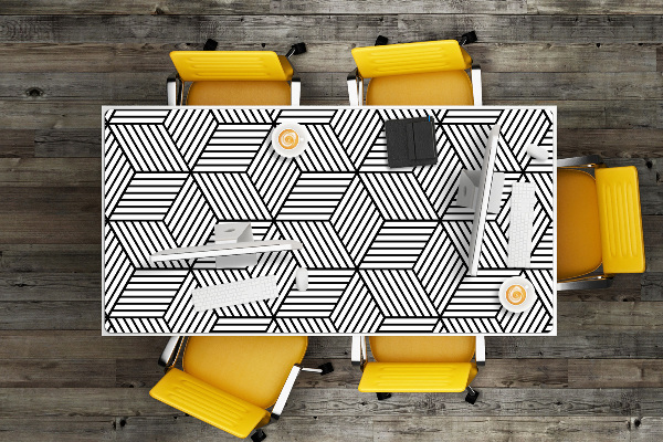 Schreibtisch Unterlegmatte Geometrische Illusion.