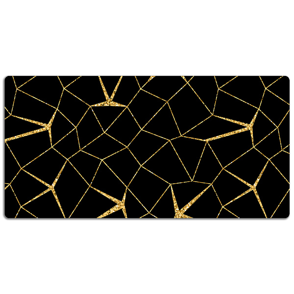 Büro-Schreibtischmatte Gold- und schwarze Mosaik