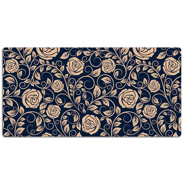 Schreibtisch Unterlegmatte Weinlese goldene Rosen