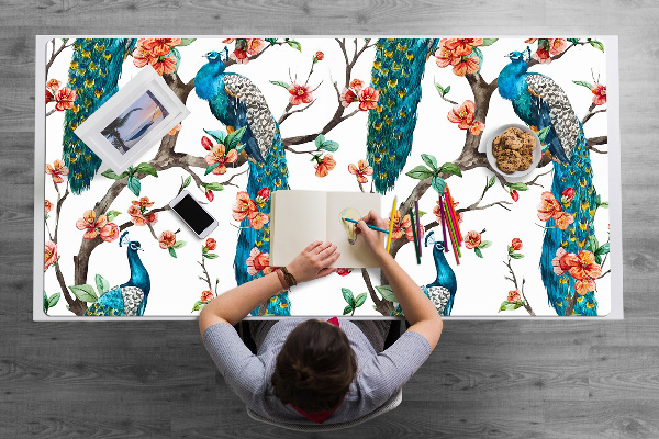 Schreibtisch Unterlegmatte Bunter Pfau