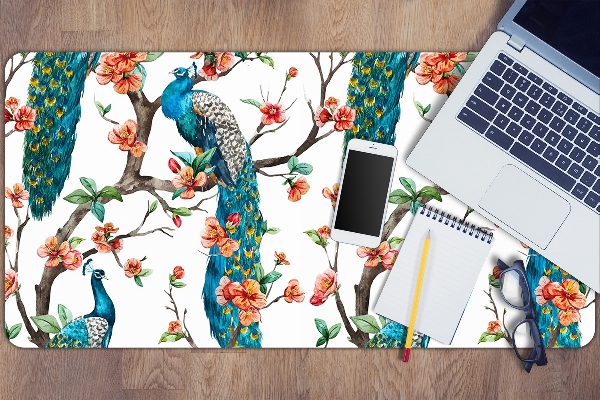 Schreibtisch Unterlegmatte Bunter Pfau