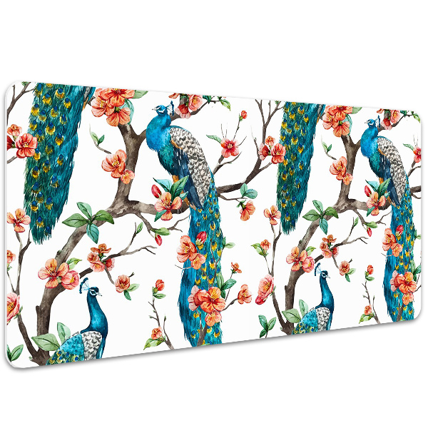 Schreibtisch Unterlegmatte Bunter Pfau
