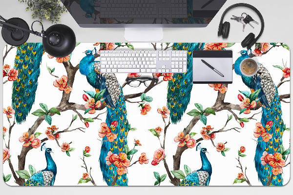 Schreibtisch Unterlegmatte Bunter Pfau