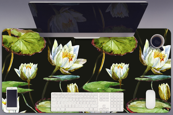PVC Schreibtischmatte Lotus-Blumen