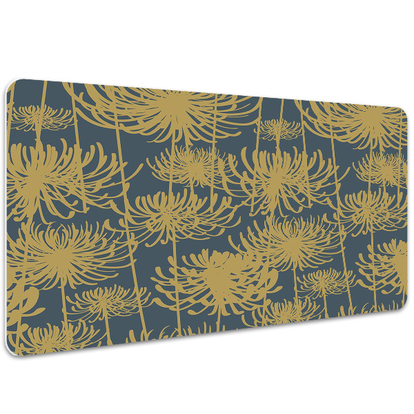 Schreibtisch Unterlegmatte Goldene Blumen