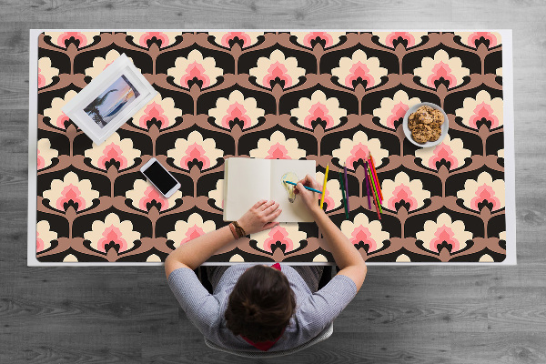 Schreibtisch Unterlegmatte Blumenmuster