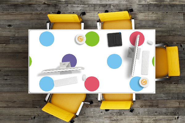 PVC Schreibtischmatte Bunte Punkte