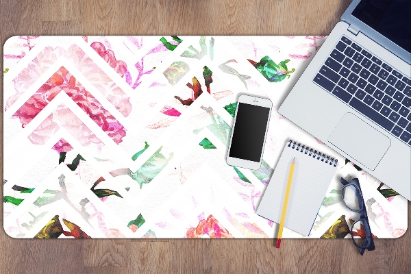 Büro-Schreibtischmatte Floral Chevron