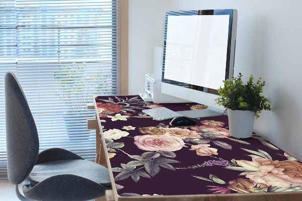 PVC Schreibtischmatte Gartenblumen