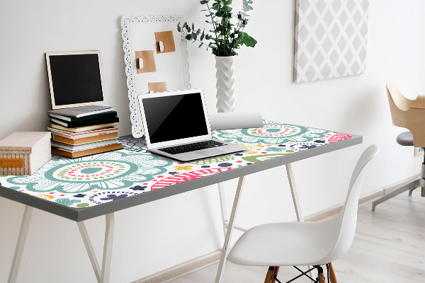 Büro-Schreibtischmatte Farbenfrohe Blumen