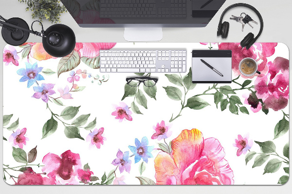 PVC Schreibtischmatte Aquarellrosen