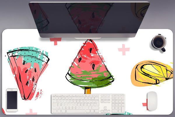 PVC Schreibtischmatte Wassermelone auf einem Stock