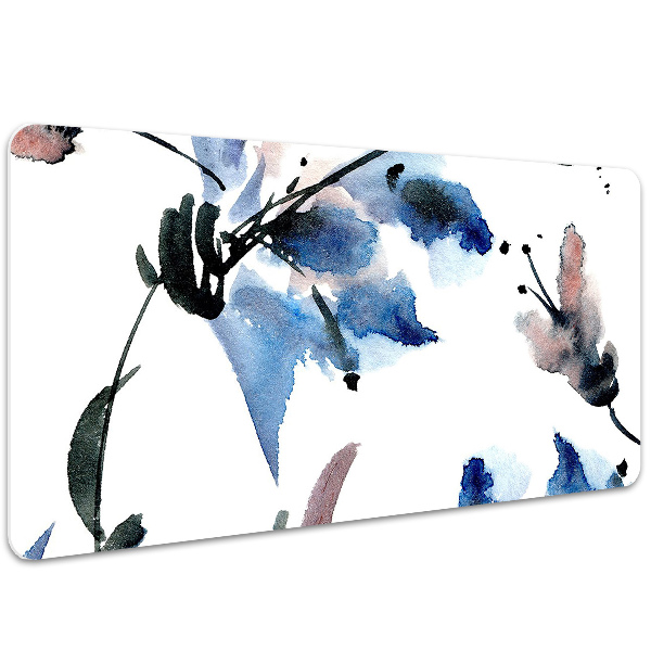 PVC Schreibtischmatte Aquarellblumen