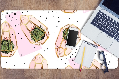 Schreibtisch Unterlegmatte Geometrische Kakteen