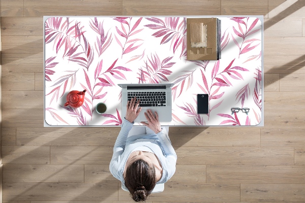 PVC Schreibtischmatte Rosa Blätter