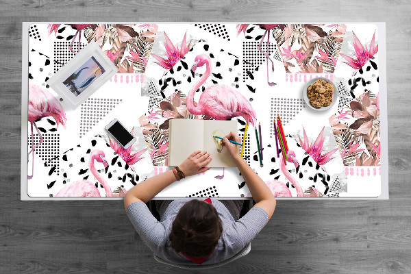PVC Schreibtischmatte Flamingos