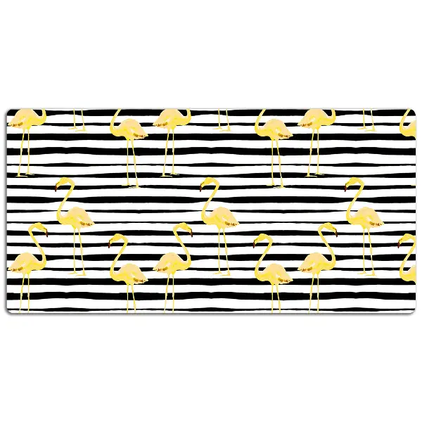 PVC Schreibtischmatte Goldene Flamingos