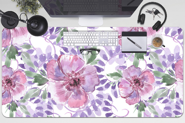 Büro-Schreibtischmatte Lilane Blumen