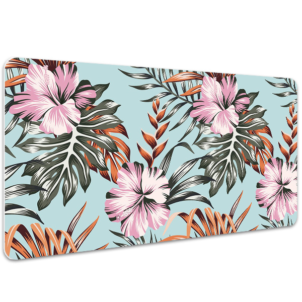 Schreibtisch Unterlegmatte Hibiscus-Blumen