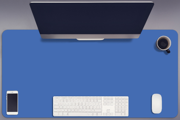 PVC Schreibtischmatte Dunkel azure.