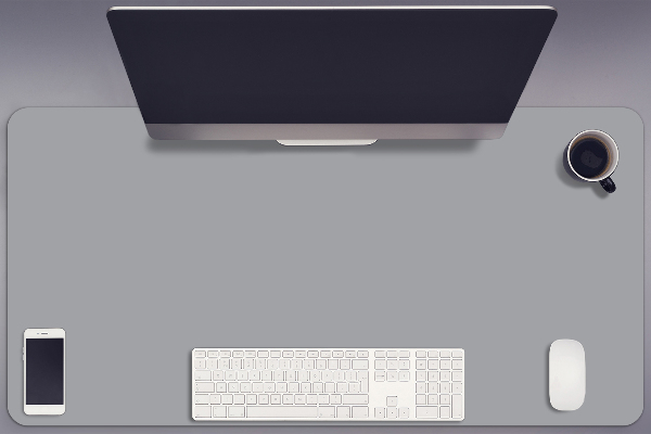 Büro-Schreibtischmatte Grau