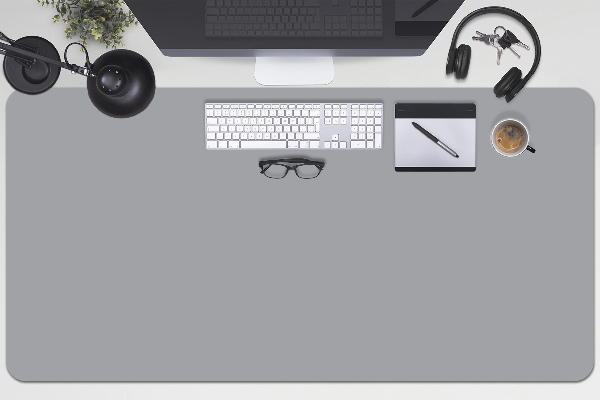Büro-Schreibtischmatte Grau