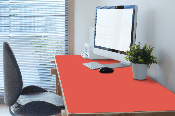 PVC Schreibtischmatte Pastellorange