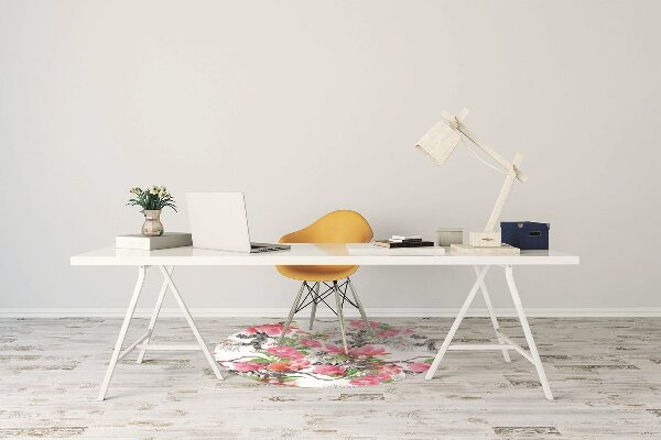 Stuhlmatte für Hartböden Aquarellblumen