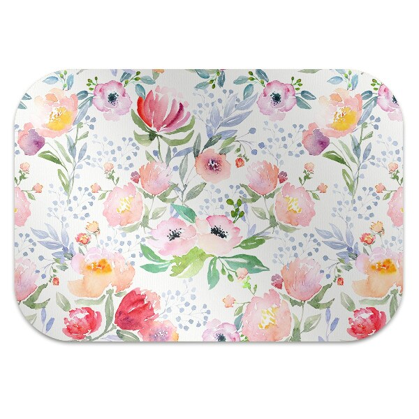 bodenschutzmatte bürostuhl Pastellblumen