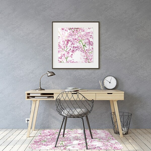 Bürostuhlunterlage Lila Blumen