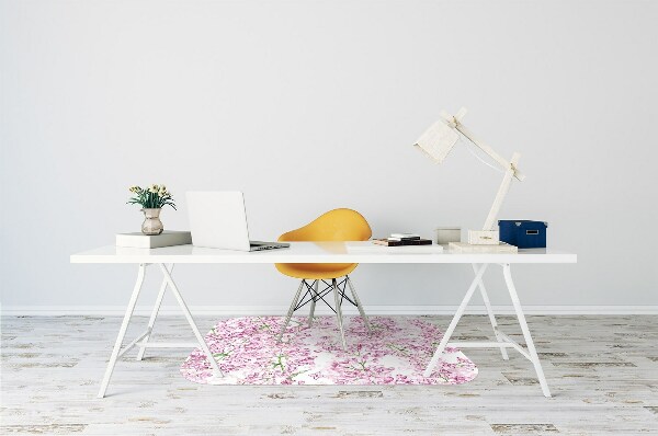 Bürostuhlunterlage Lila Blumen