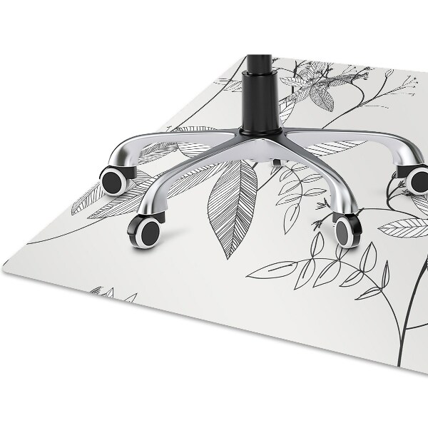 bodenschutzmatte schreibtischstuhl Doodle-Blumen