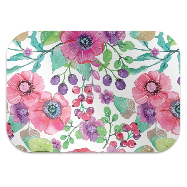 bodenschutzmatte schreibtischstuhl Blumen und Beeren