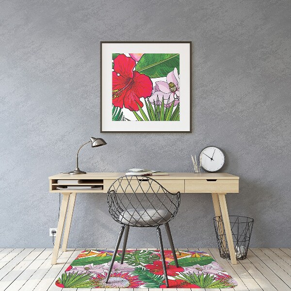Stuhlmatte Farbenfrohe Blumen