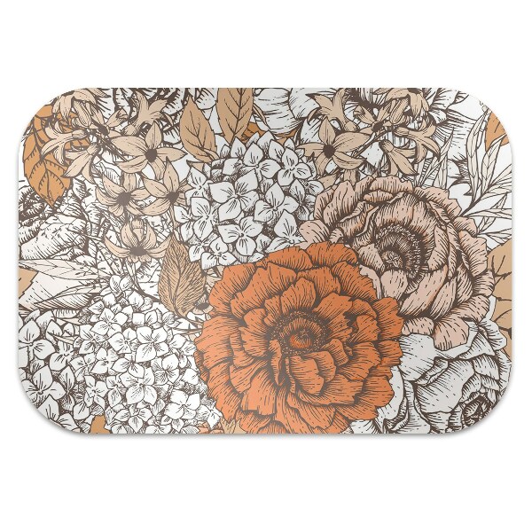 Stuhlmatte Orange Rosen