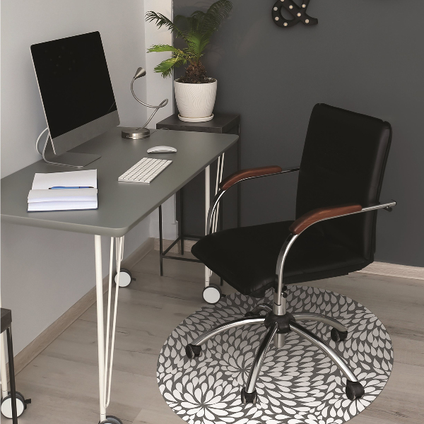 Bürostuhlunterlage Schwarze Blume