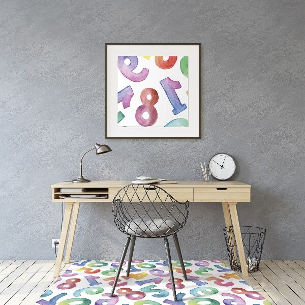 Stuhlunterlage Bunte Buchstaben