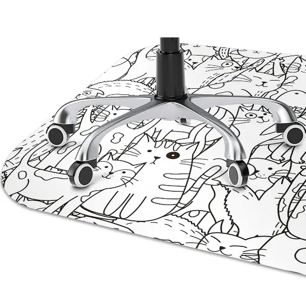 Bodenschutzmatte Doodle-Art-Katzen