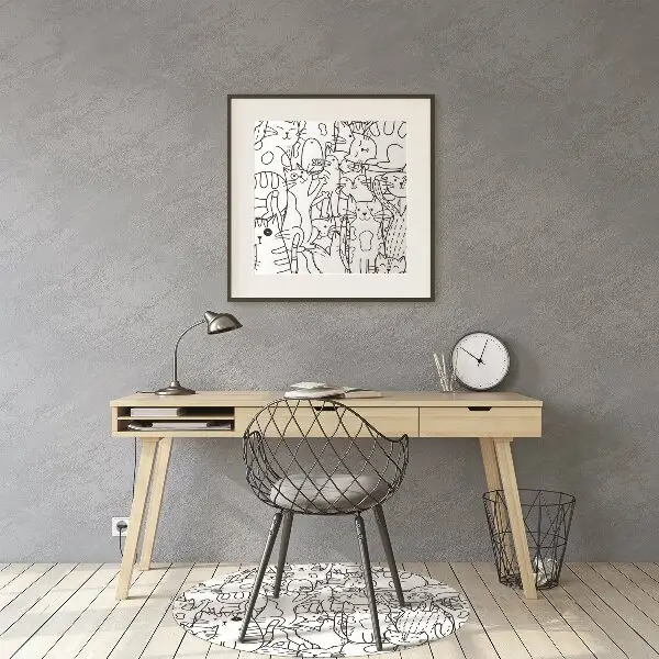 Bodenschutzmatte Doodle-Art-Katzen