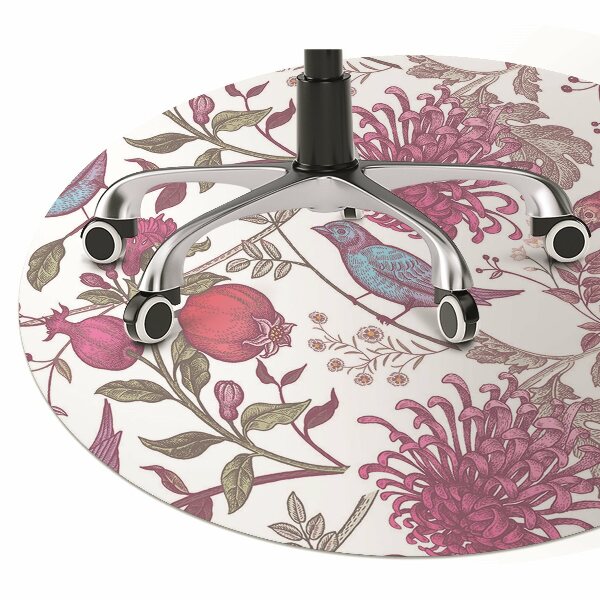 Bodenschutzmatte Vögel und Blumen
