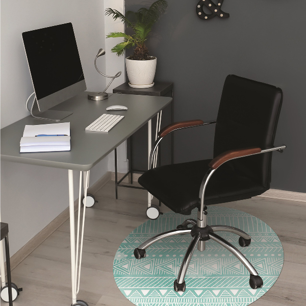 Bürostuhlunterlage Geometrische Türkis