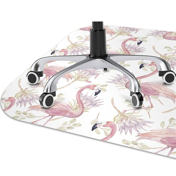 bodenschutzmatte schreibtischstuhl Flamingos