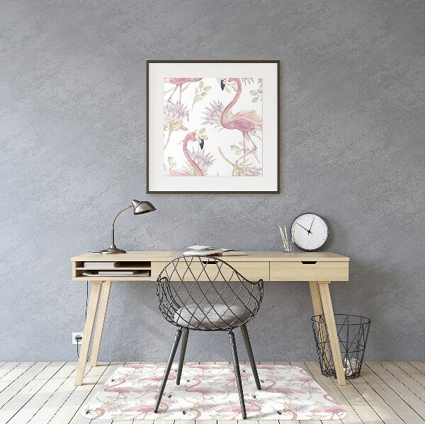 bodenschutzmatte schreibtischstuhl Flamingos