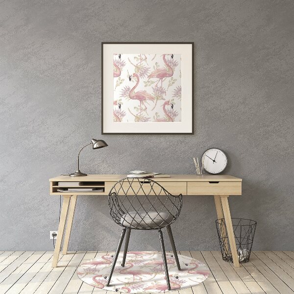 bodenschutzmatte schreibtischstuhl Flamingos