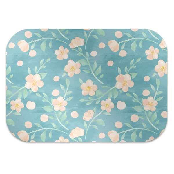 bodenschutzmatte bürostuhl Pastellblumen