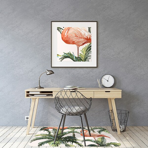 bodenschutzmatte schreibtischstuhl Flamingos
