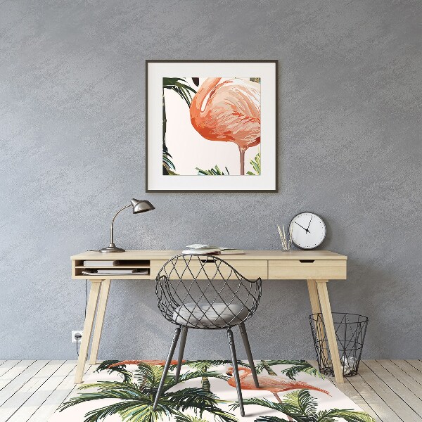 bodenschutzmatte schreibtischstuhl Flamingos