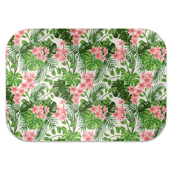 Stuhlmatte für Hartböden Hibiskus